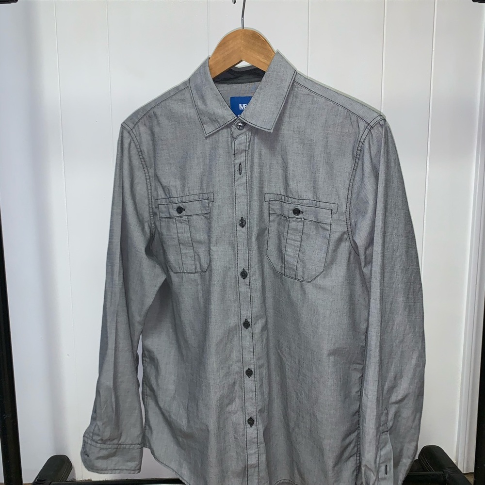Michael Brandon Grey Dress Shirt (Size M)